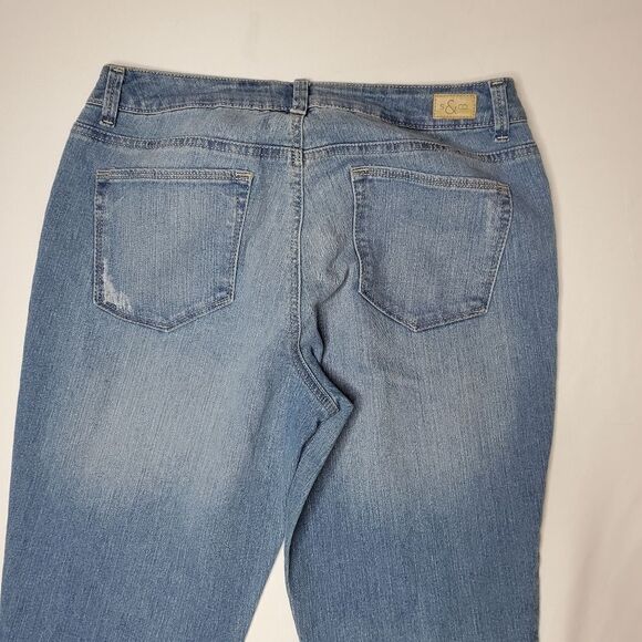 12 S & CO STYLE medium wash super soft low rise skinny jeans - Picture 13 of 15